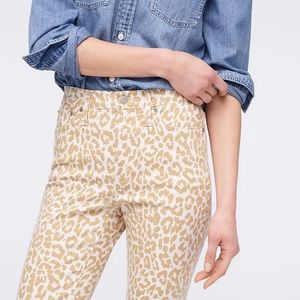 J.Crew 10" highest-rise jeans in safari leopard